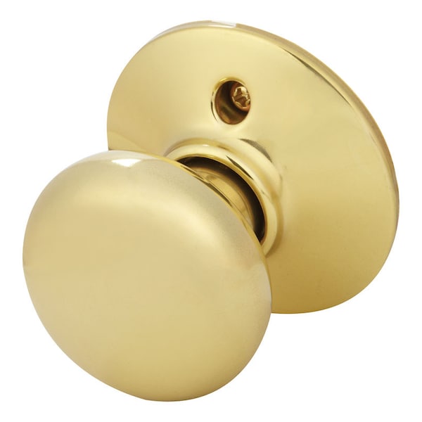 Schlage Schlage Plymouth Bright Brass Dummy Knob Right or Left Handed F170PLY605 - main
